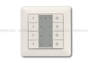 Naścienny radiowy ściemniacz LED pod standardową ramkę 4 strefy