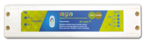 Sterownik do taśm LED RGB + pilot radiowy LED RGB 2.4Ghz zintegrowany zasilacz