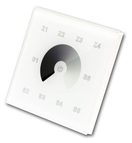 4 strefy - Kontroler naścienny LED (dimmer) radiowy