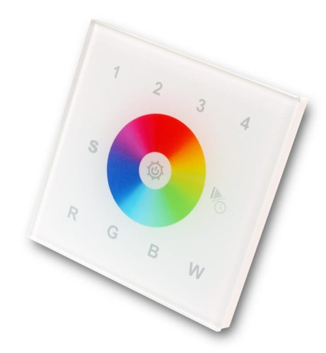 4 strefy - Kontroler naścienny radiowy LED RGB/RGBW