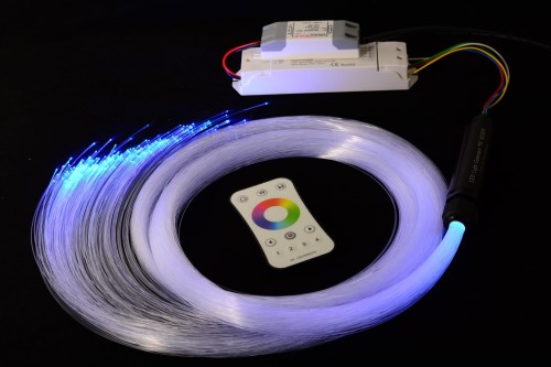 Zestaw światłowodowy typu  "gwiezdne niebo" 150pkt ze światłowodami o długości: 2m, 3m, 4m