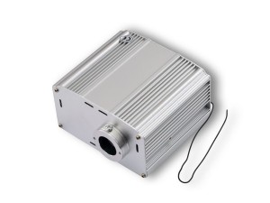 Generator światłowodowy LED 10W RGBW + tarcza z efektem migotania , pilot RF + Bluetooth