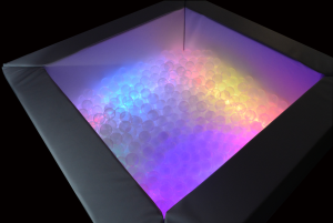 Basen 150cmx150cmx60cm z piłeczkami z podświetleniem RGB