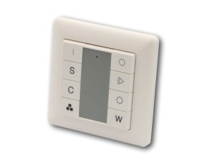 Naścienny radiowy sterownik LED RGBW pod standardową ramkę