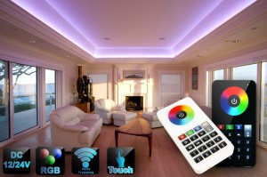 8 stref - PILOT radiowy dotykowy LED RGB/RGBW