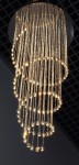 Żyrandol światłowodowy 44cm SPIRALA 100 punktów 1m