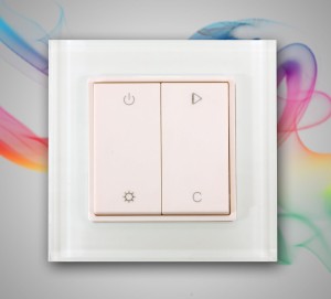 Naścienny radiowy sterownik LED RGBW (pod ramkę GIRA BEKER MERTEN, JUNG)