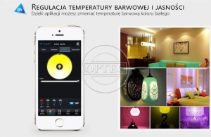 Żarówka LED 8W RGBW ciepły biały/zimny biały E27 BLUETOOTH