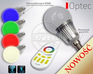Żarówka LED 5W RGBW ciepły biały E14